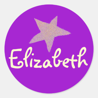Sticker Rond Karate Kat étoile violet ID—pour personnaliser
