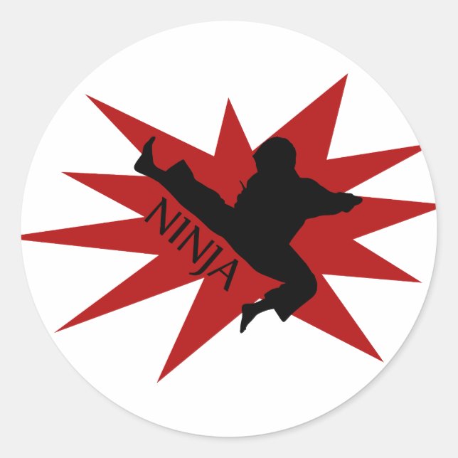 Sticker Rond Karate Ninja (Devant)
