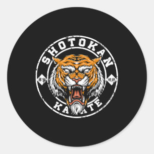 Sticker Rond Karate Retro Shotokan Vintage Ventilateur Cadeau K