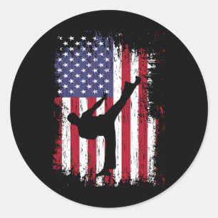 Sticker Rond Karate Shirt - Drôle Taekwondo