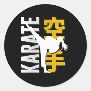 Sticker Rond Karate Shirts Arts Martiaux - Filles