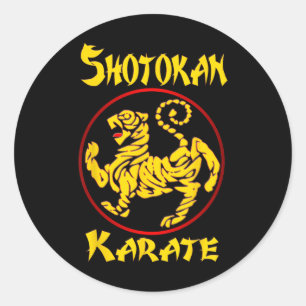 Sticker Rond Karate Shotokan Tiger Arts Martiaux