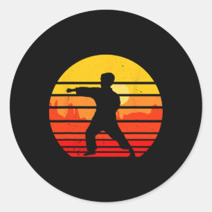 Sticker Rond Karate vintage Kids Martial Arts Fighter Retro Kar
