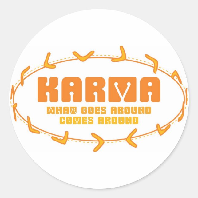 Sticker Rond Karma Boomerang (Devant)