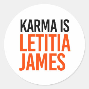 Sticker Rond Karma est Letitia James
