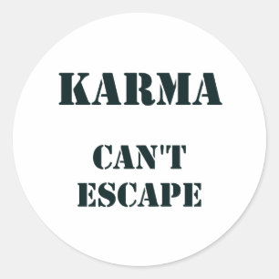 Sticker Rond Karma théorie du droit Inde Asie Motivation mignon