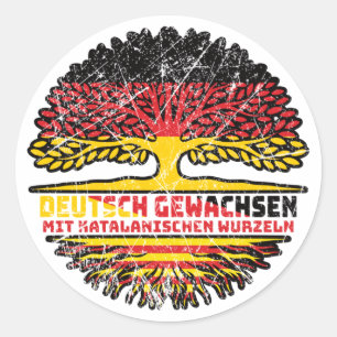 Sticker Rond Katalonien Katalanisch Deutsch Deutschland Baum