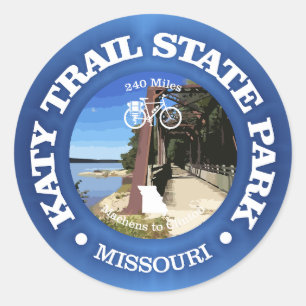 Sticker Rond Katy Trail (vélo c)