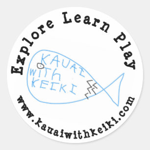Sticker Rond Kauai avec l'autocollant de Keiki