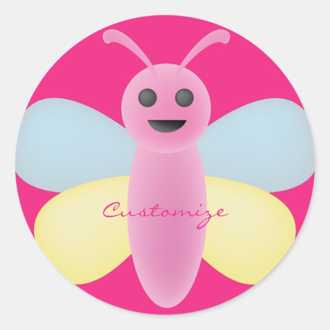 Sticker Rond Kawaii Bee Thunder_Cove multicolore (Devant)