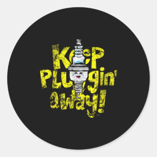 Sticker Rond Kawaii Bougie d'allumage Conserver le plug-in de d