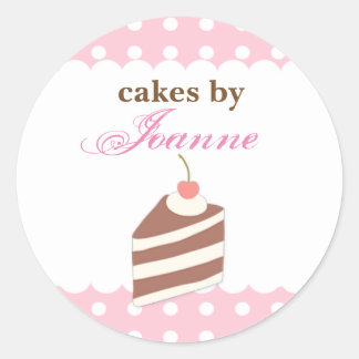 Sticker Rond KAWAII chou pâtisserie PINK Boulangerie Logo Stick