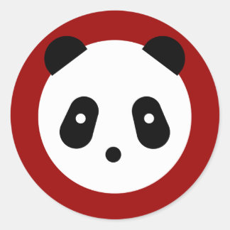 Sticker Rond Kawaii ~ Jote Panda Face