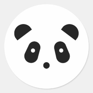 Sticker Rond Kawaii ~ Jote Panda Face