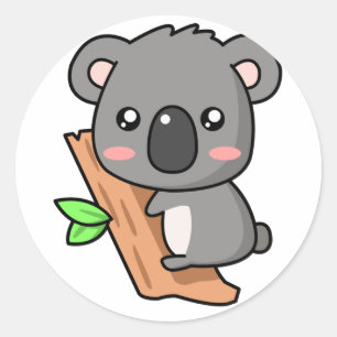 Sticker Rond Kawaii Koala