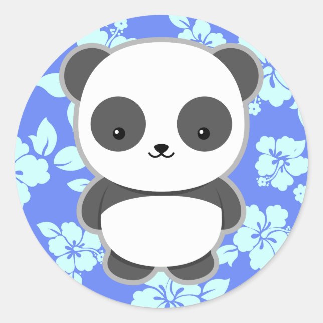 Sticker Rond Kawaii Panda (Devant)