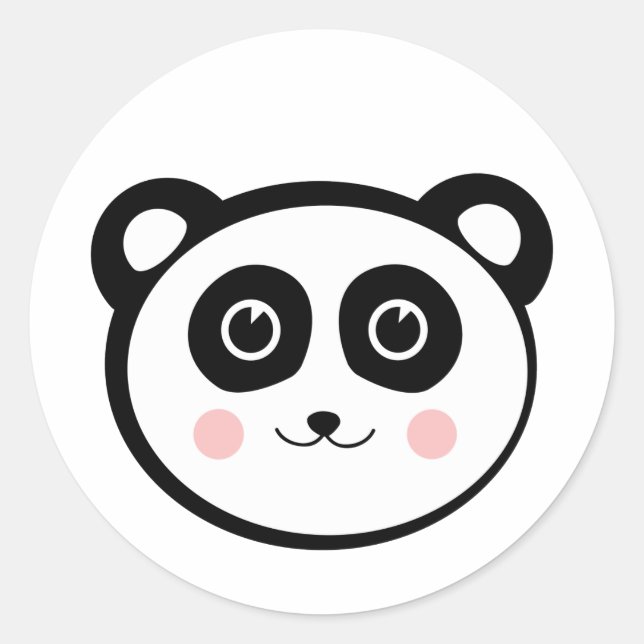 Sticker Rond Kawaii Panda (Devant)