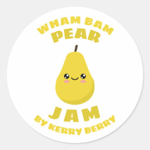 Sticker Rond Kawaii Pear Jam