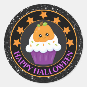Sticker Rond Kawaii Pumkin