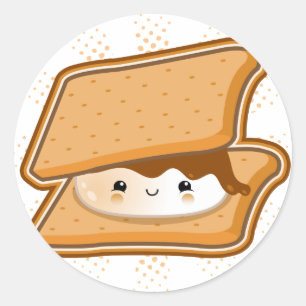 Sticker Rond Kawaii Smore
