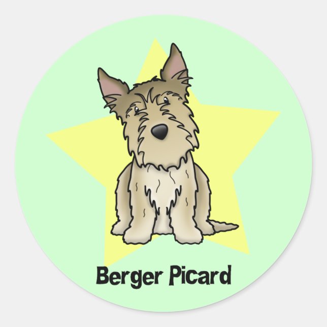 Sticker Rond Kawaii Star Berger Picard (Devant)