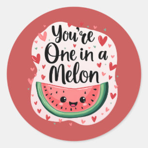 Sticker Rond Kawaii "Vous êtes Un dans un Melon" Punition de Pa