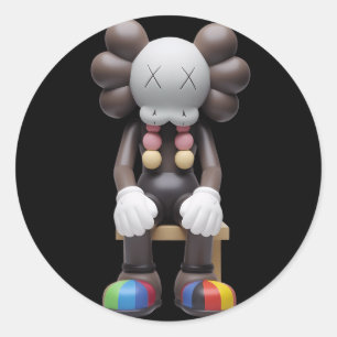 Sticker Rond kaws au repos