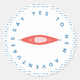 Sticker Rond Kayak Adventure