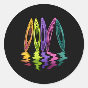 Sticker Rond Kayak Bateau Kayak