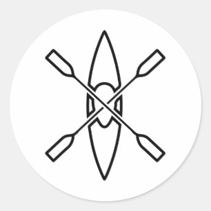 Sticker Rond KAYAK PADDLES Kayaking Outfit Canoe Gear Kayaker
