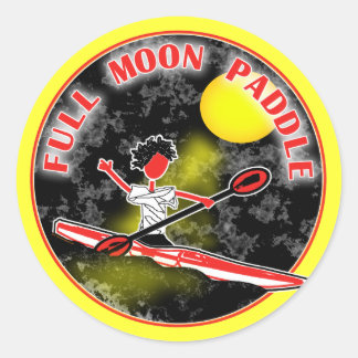 Sticker Rond Kayak Pleine lune