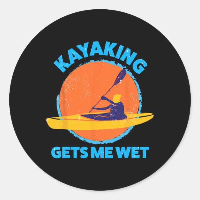 Sticker Rond Kayaking M'Amuse Humide Halloween Noël Kayak (Devant)