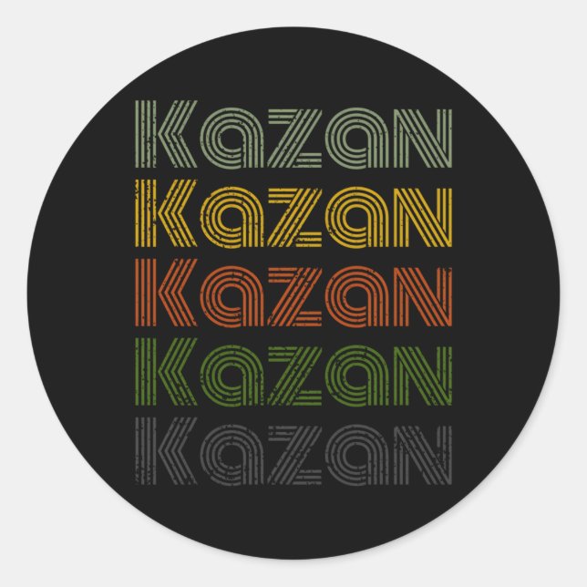Sticker Rond Kazan, La Ville Russe Des 70 (Devant)