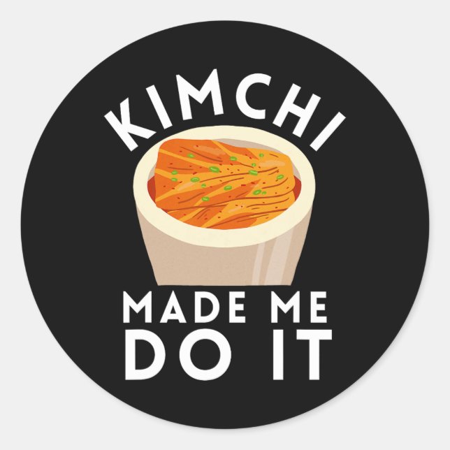 Sticker Rond Kbbq Korean Bbq Kimchi Ramen (Devant)