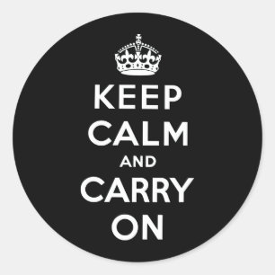 Sticker Rond Keep Calm and Carry
