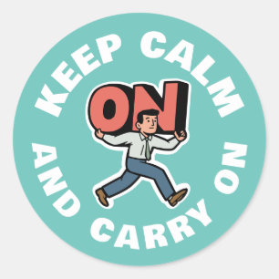 Sticker Rond Keep Calm and Carry