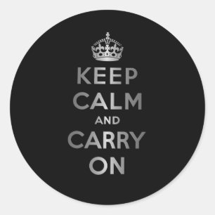 Sticker Rond Keep Calm and Carry