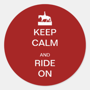 Sticker Rond Keep calm and ride