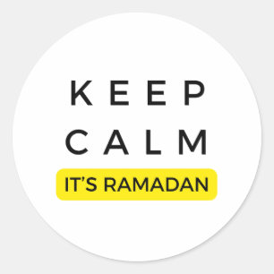 Sticker Rond Keep Calm its Ramadan : design de texte pour Ramad