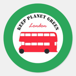 Sticker Rond Keep Planet Green/London Transport (Grande-Bretagn