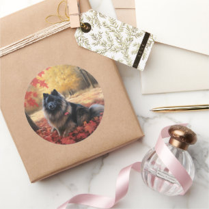 Sticker Rond Keeshony en automne Leaves Fall Inspire