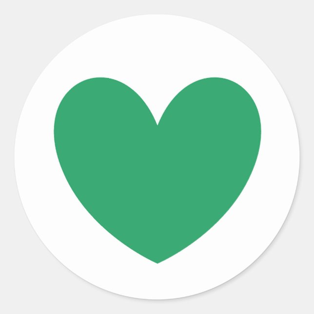 Sticker Rond Kelly Coeurs polka vert sur blanc (Devant)