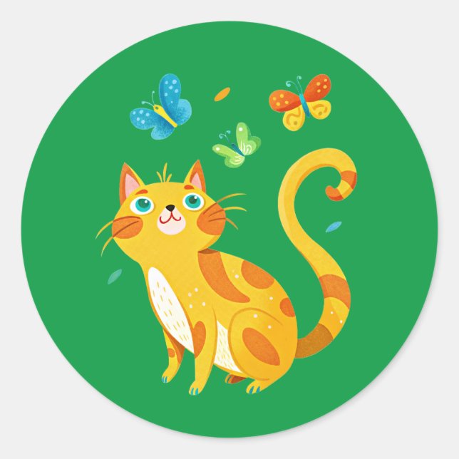 Sticker Rond Kelly Vert couleur solide (Devant)