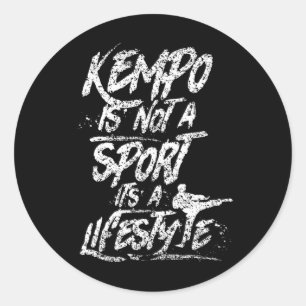 Sticker Rond Kempo N'Est Pas Sport C'Est Un Style De Vie Kenpo