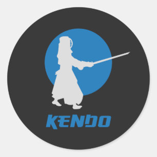 Sticker Rond Kendo Sword Martial Arts