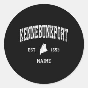 Sticker Rond Kennebunkport Maine Me Sports sportifs
