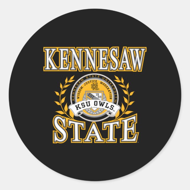 Sticker Rond Kennesaw State Owls Laurels (Devant)