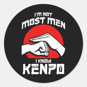 Sticker Rond Kenpo Agressive Self Defense Karate Martial Arts