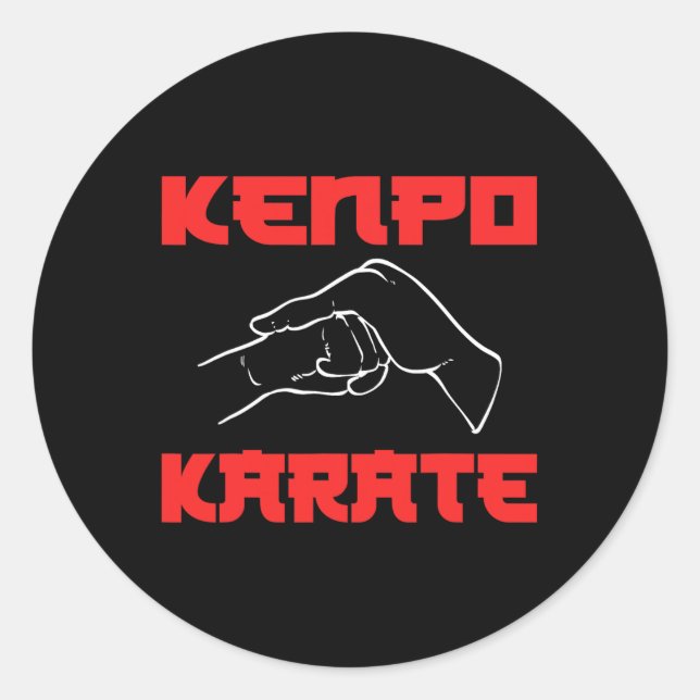 Sticker Rond Kenpo Karate Artiste martiale (Devant)