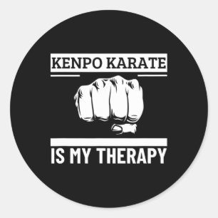 Sticker Rond Kenpo Karate Est Ma Thérapie Drôle Américain Kenpo